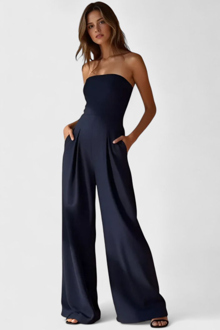 Ilona Mono Elegante Sin Mangas Escote Estructurado De Noche