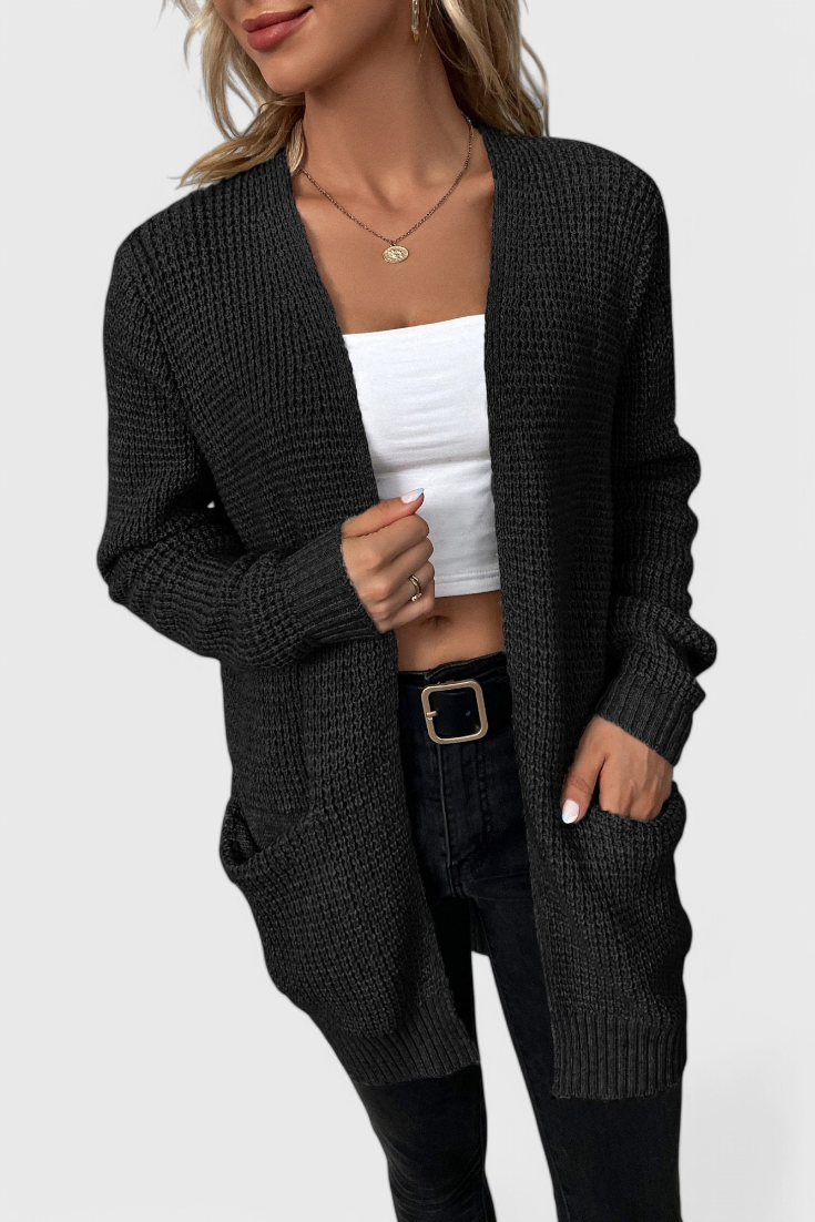 Isabela Cárdigan Clásico Mezcla punto suave Suave Premium