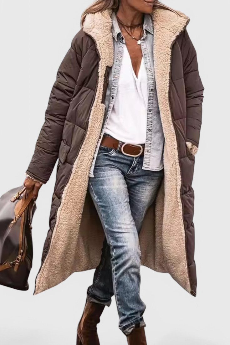 Diaria Parka Isabella Acolchada Suave Para Invierno