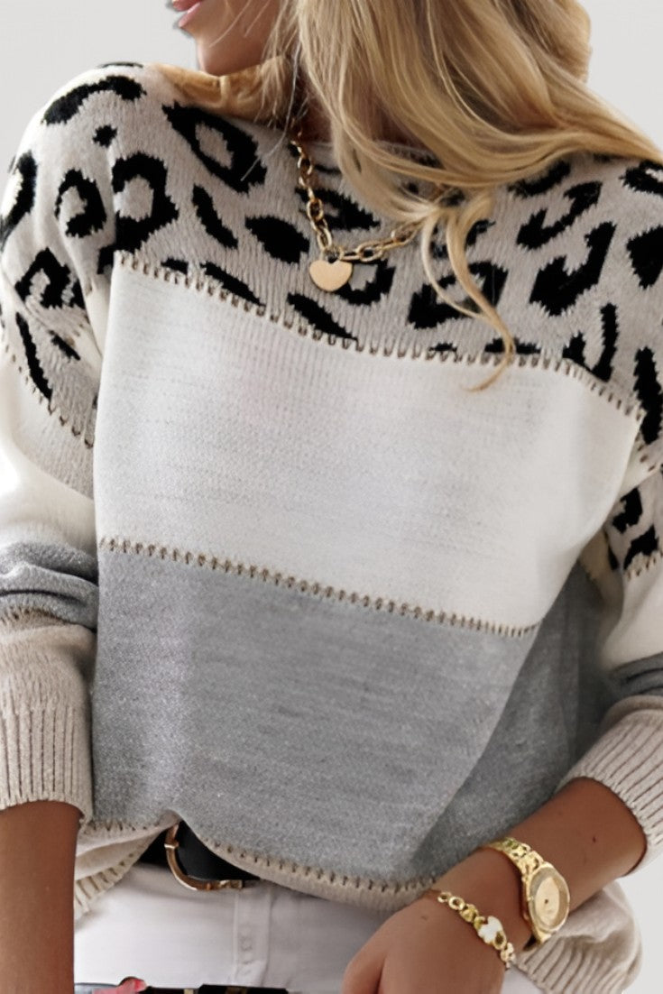 Isabela Jersey De Punto Con Estampado Leopardo Juguetón