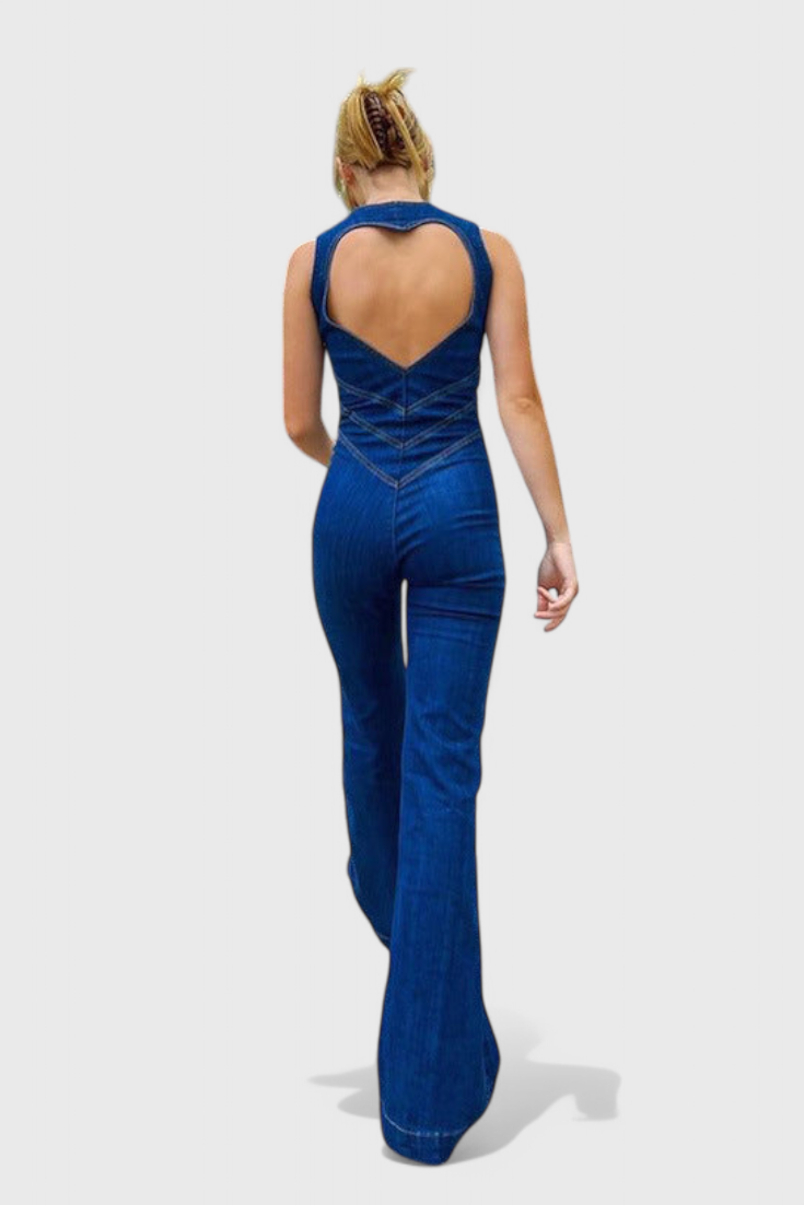 Isabel Mono Denim Espalda Corazón Con Cintura Ajustada