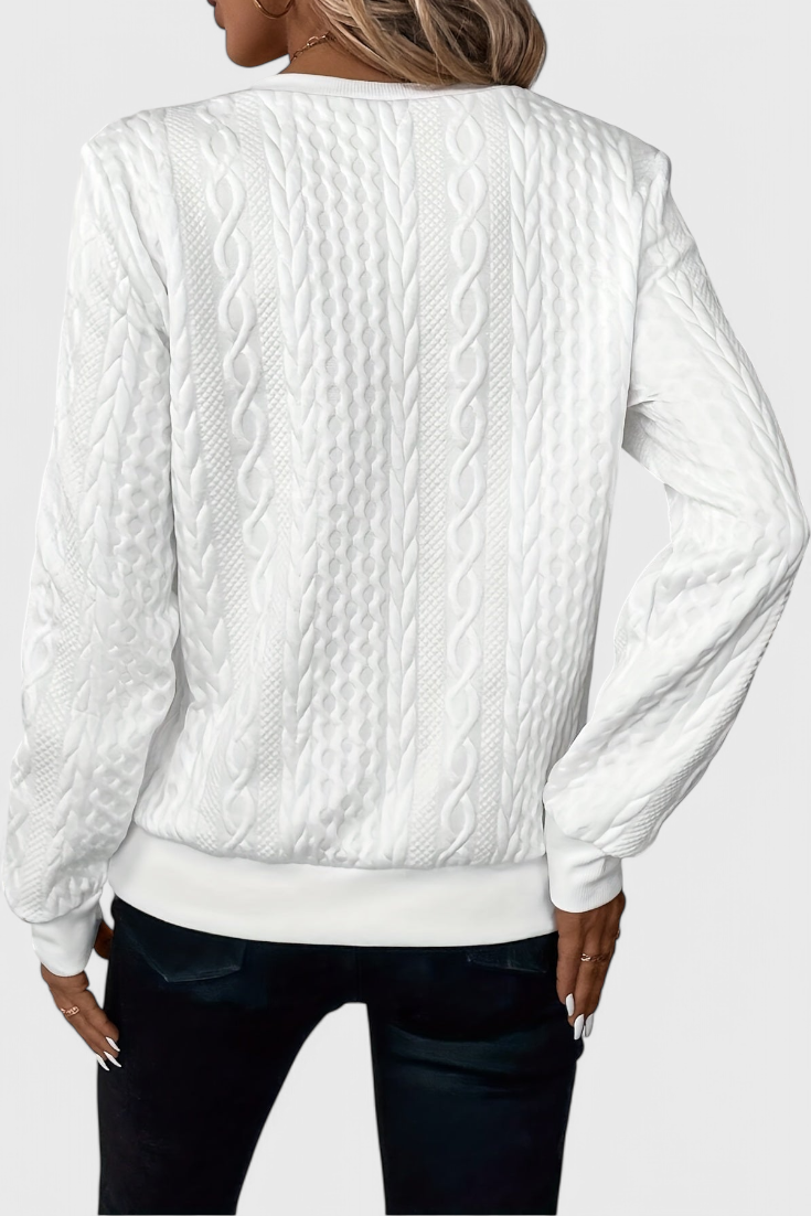 Luna Jersey De Punto Con Cremallera Frontal Suave Casual