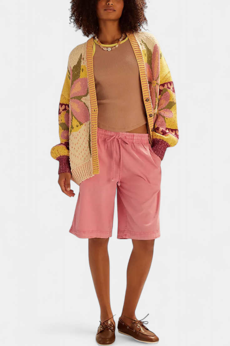 Cárdigan Floral Suelto Ligero Modelo Sofía
