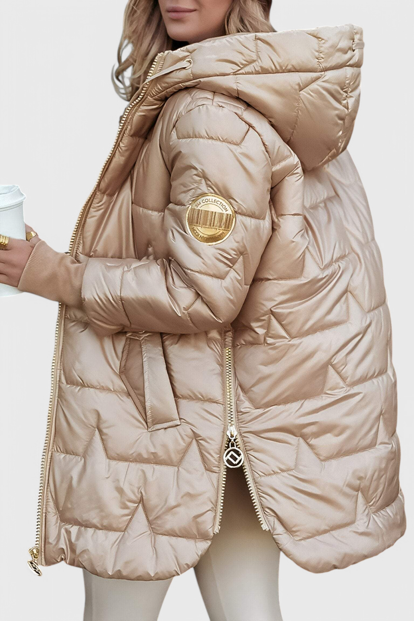 Isabela Abrigo Aislante Con Capucha Acolchado Invierno
