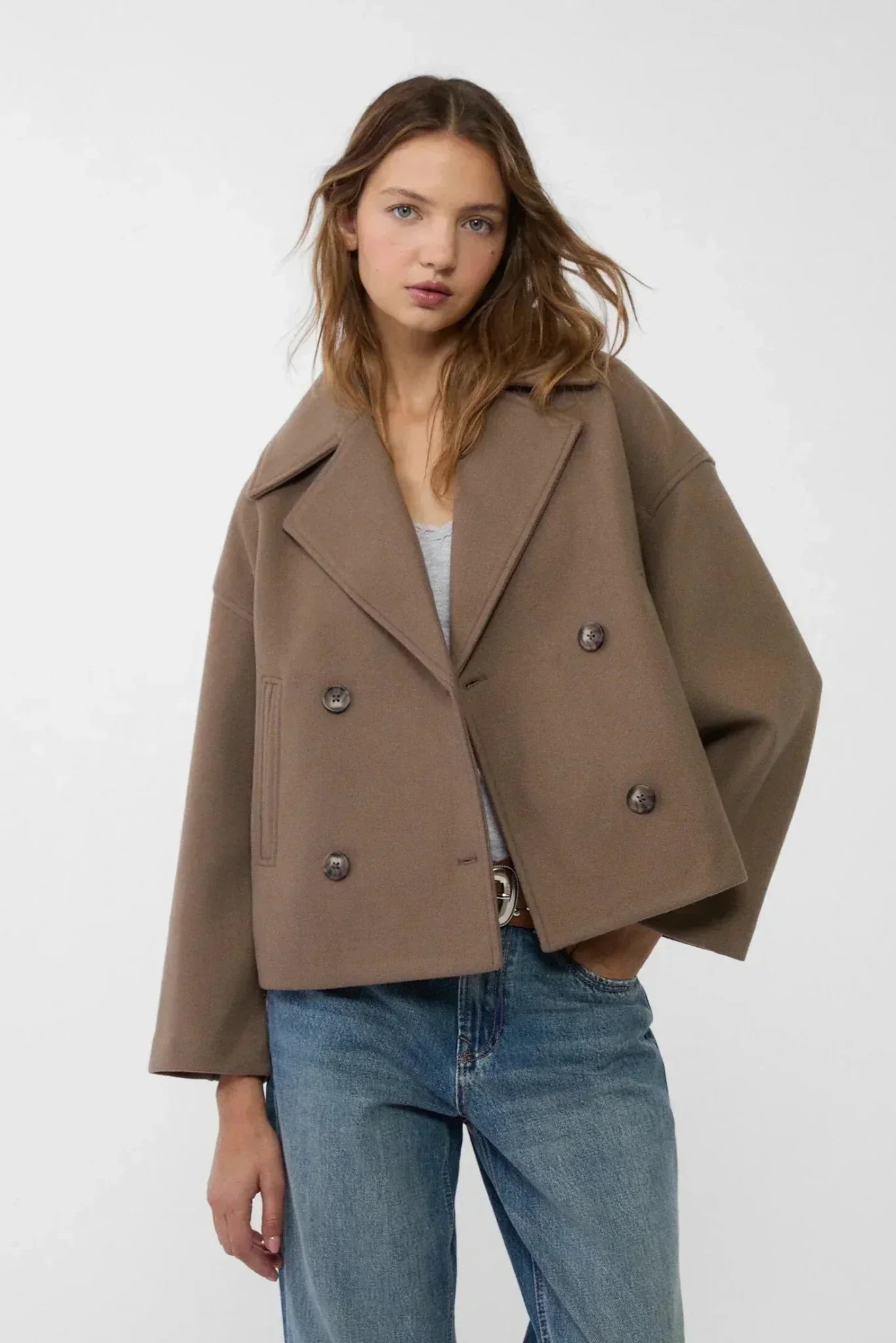 Dalia Chaqueta Doble Botonadura Elegante Para Oficina