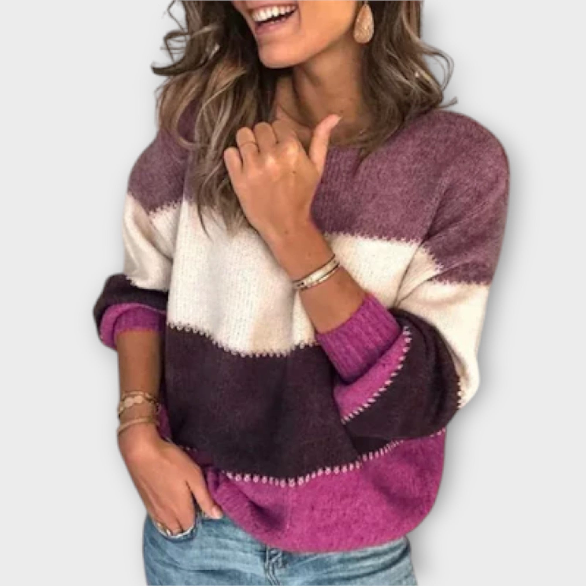 Eline Suéter Retro Para Dama Tejido Suave Calidad Clásica