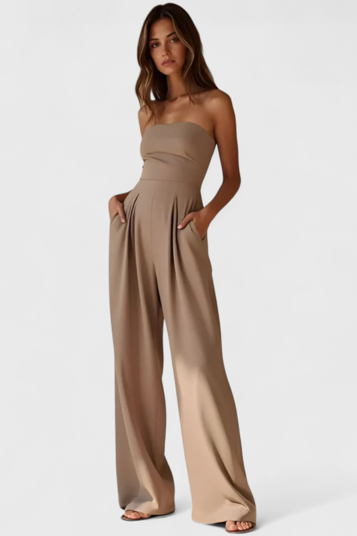 Ilona Mono Elegante Sin Mangas Escote Estructurado De Noche