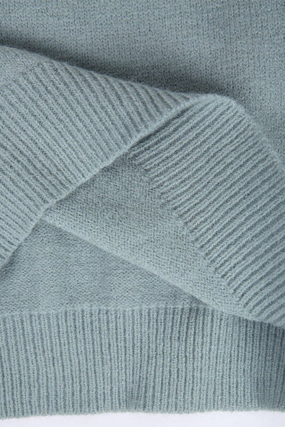 Luna Jersey Texturizado Cuello Redondo Para Invierno