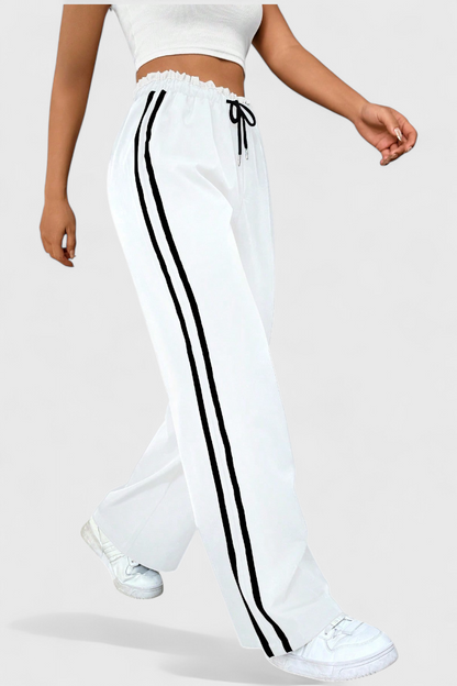 Ariana Pantalón Deportivo Pierna Ancha Franjas Laterales