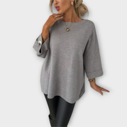 Marina Blusa De Punto Elegante Versátil Para Oficina