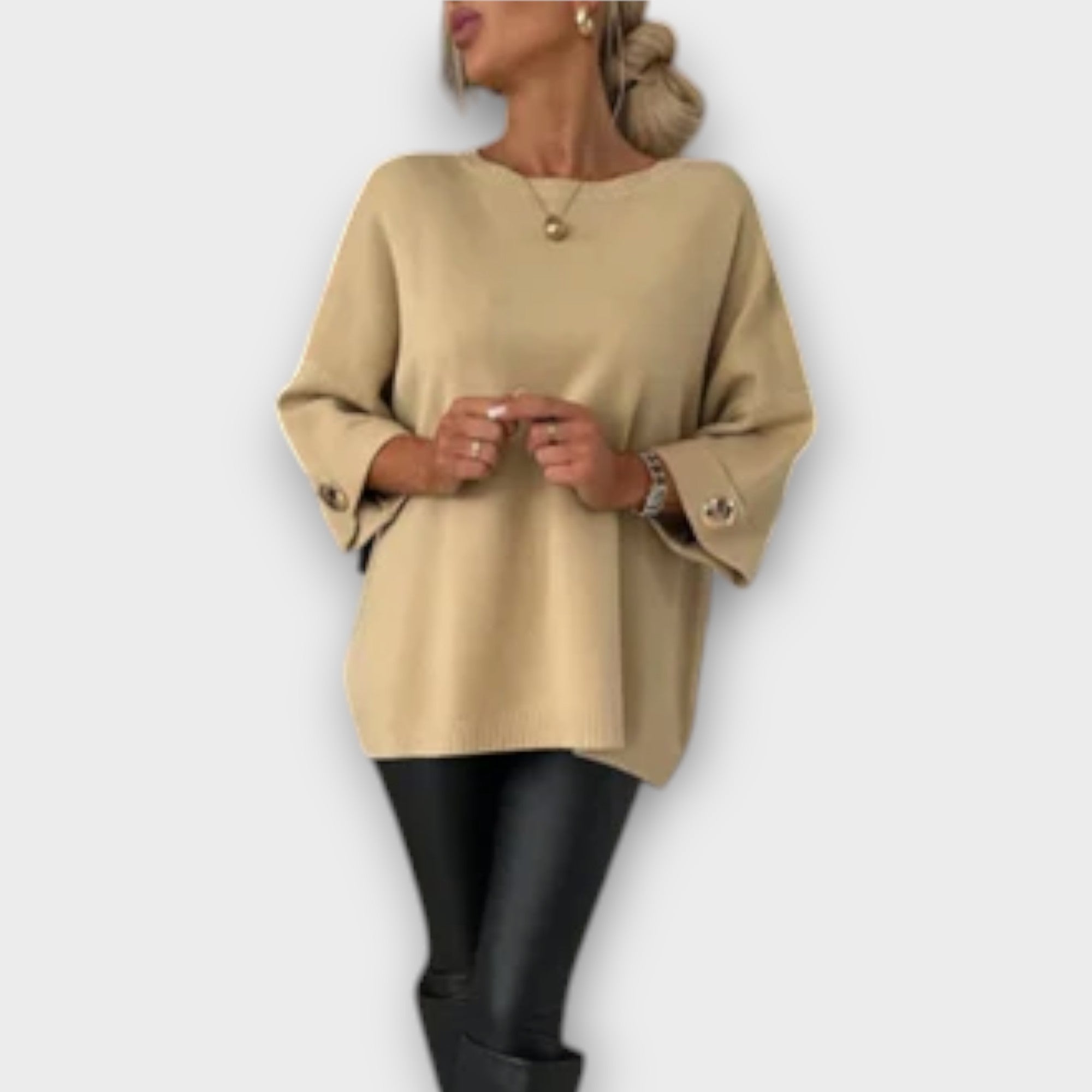 Marina Blusa De Punto Elegante Versátil Para Oficina