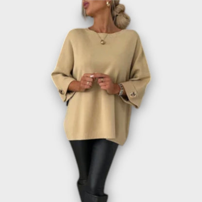 Marina Blusa De Punto Elegante Versátil Para Oficina