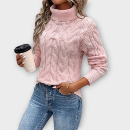 Marina Suéter Cuello Alto Tejido Premium Confort Cálido