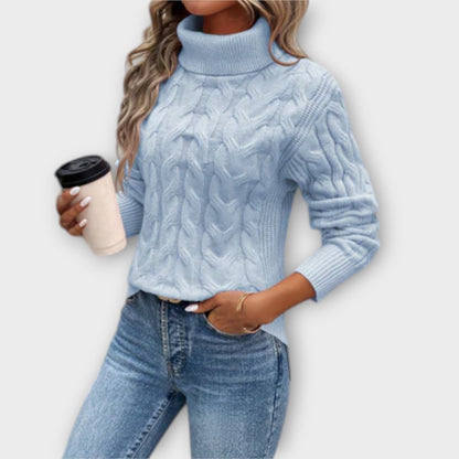 Marina Suéter Cuello Alto Tejido Premium Confort Cálido