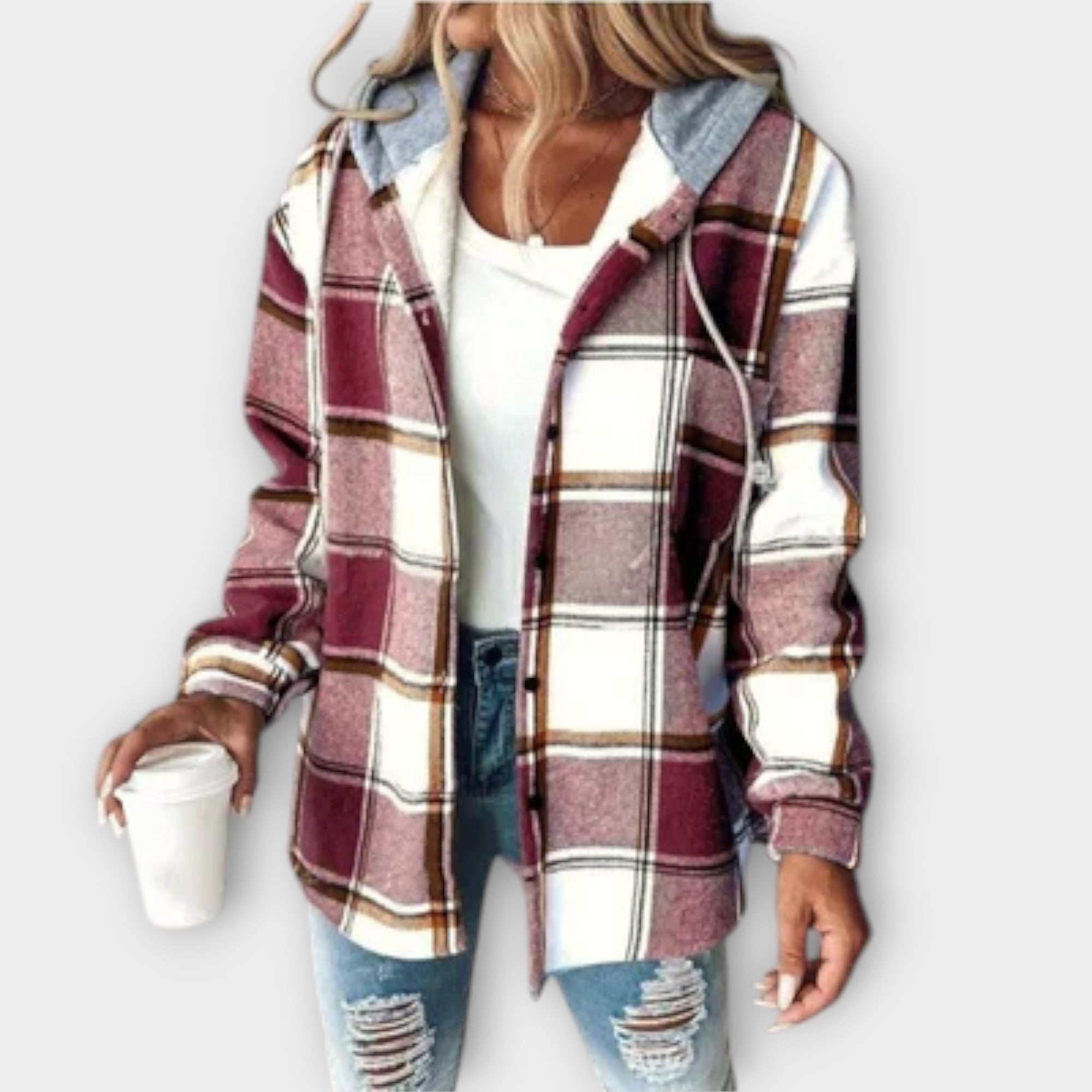 Elara Sudadera Con Capucha Holgada De Patrón Llamativo