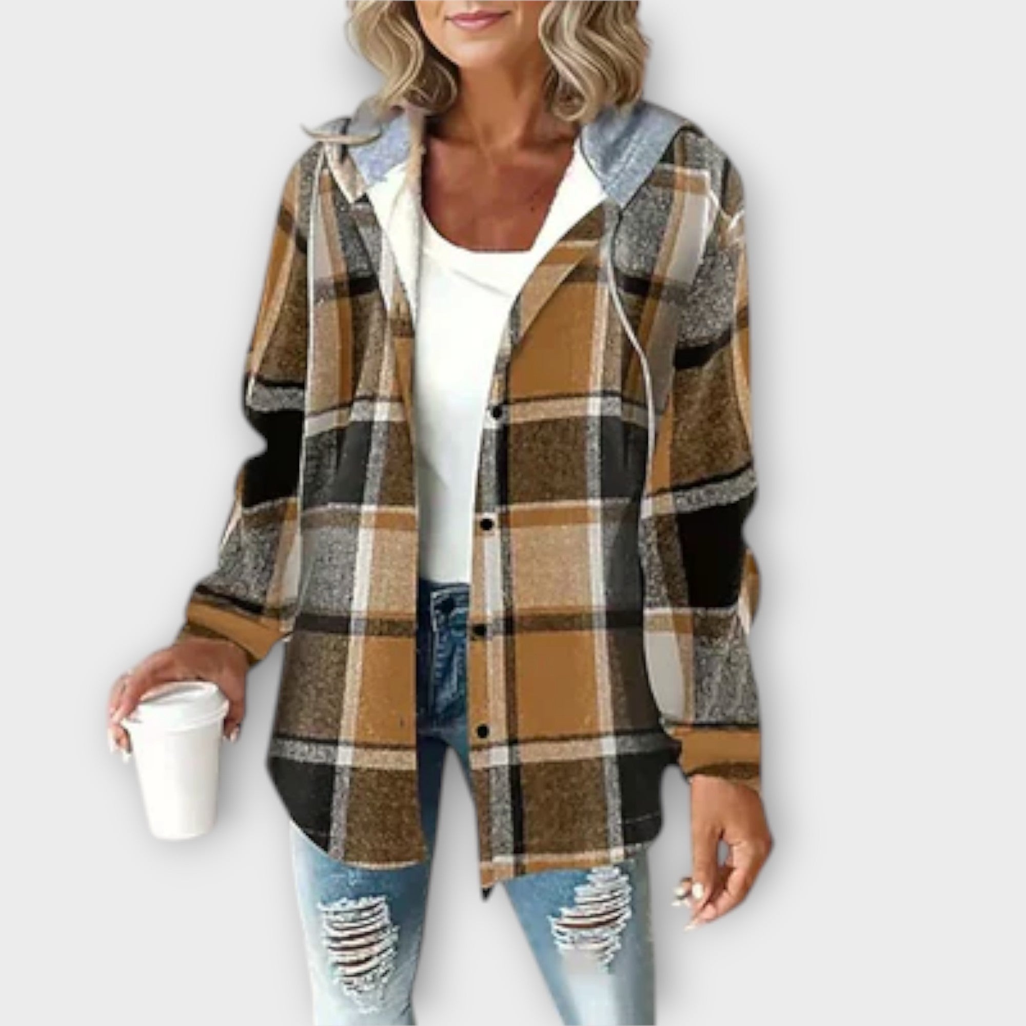 Elara Sudadera Con Capucha Holgada De Patrón Llamativo