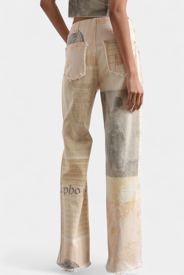 Lucía Jeans Pierna Ancha Cintura Alta Denim 100% Algodón