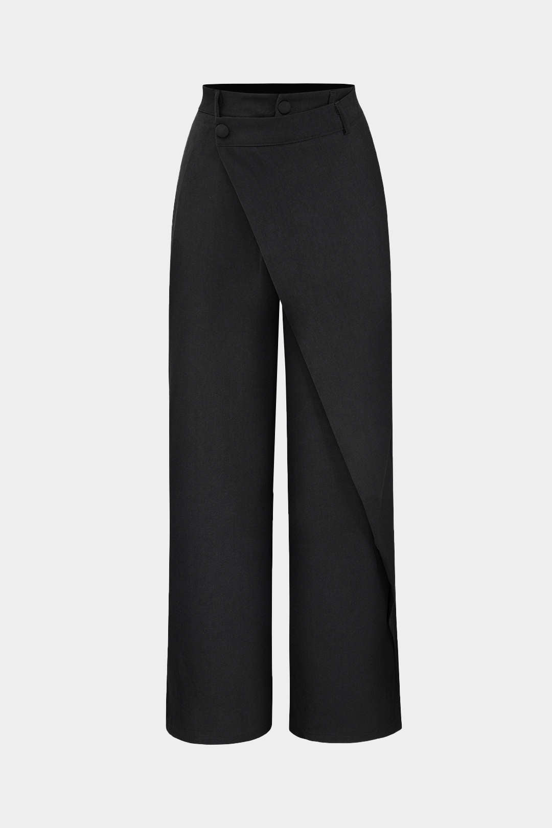 Oaklynn Pantalón Recto Drapado Cintura Envolvente Elegante