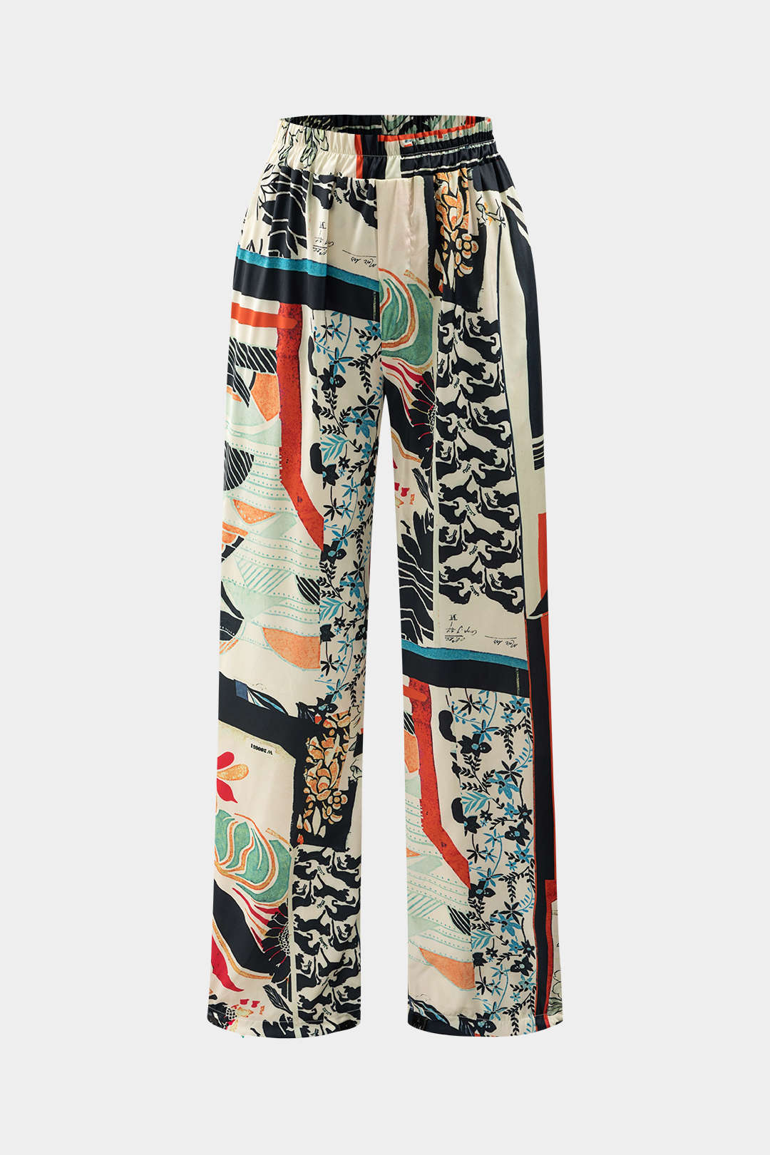 Arce Pantalón Recto Cintura Alta Floral Diseñado Por Clara