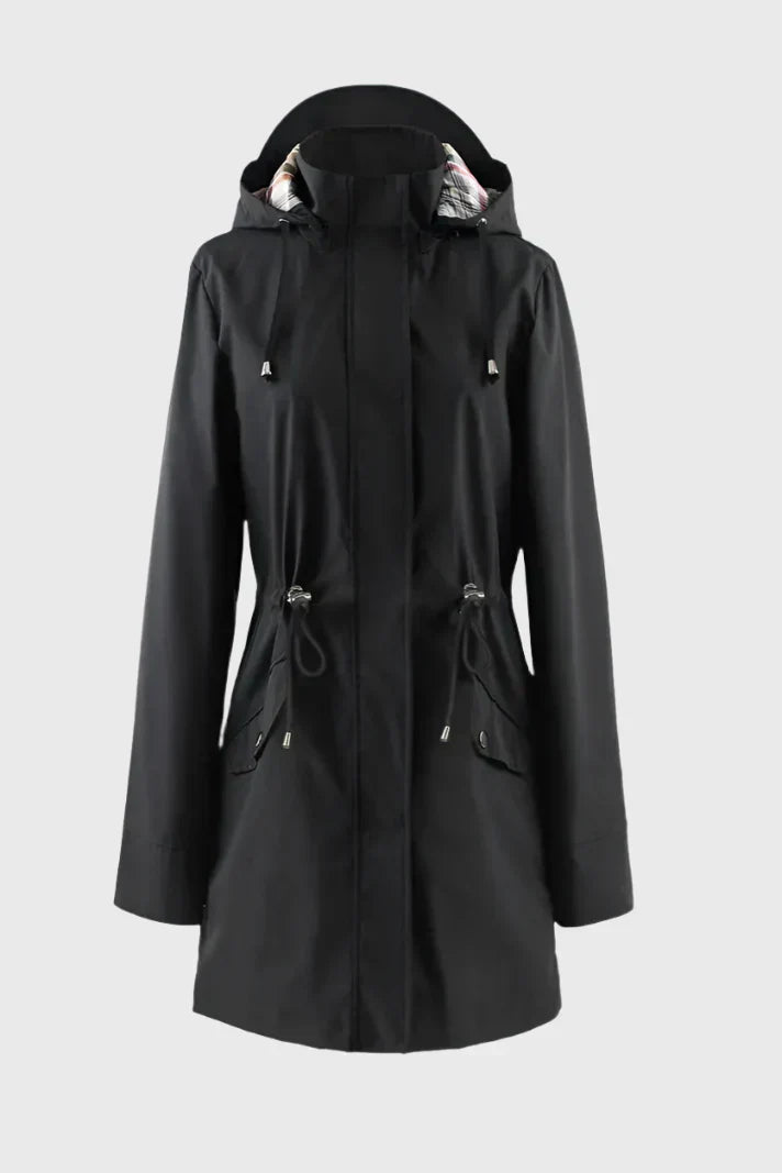 Doemi Abrigo Impermeable Manga Larga Corte Ajustado Dama