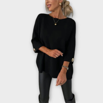 Marina Blusa De Punto Elegante Versátil Para Oficina