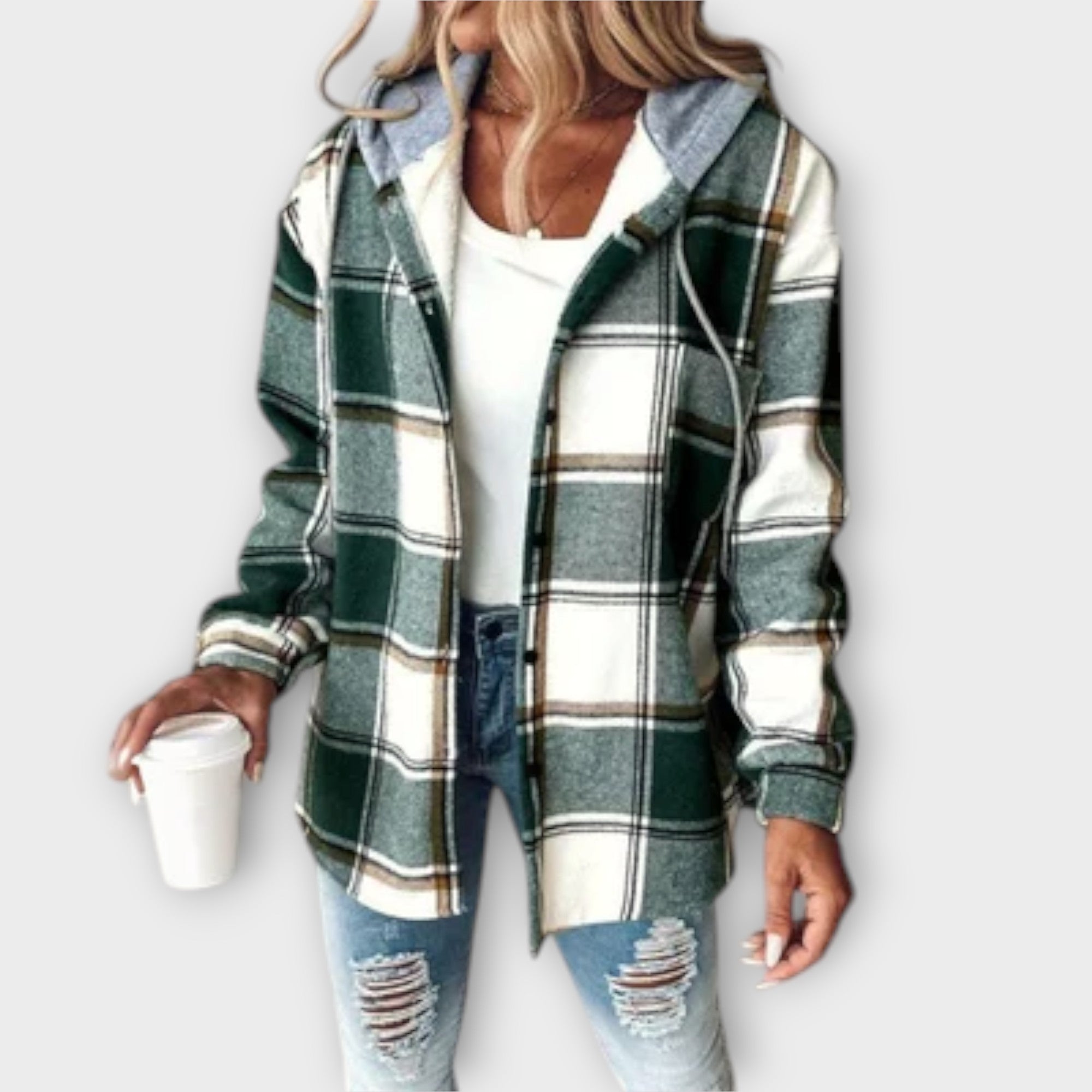 Elara Sudadera Con Capucha Holgada De Patrón Llamativo