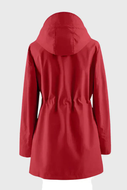 Doemi Abrigo Impermeable Manga Larga Corte Ajustado Dama