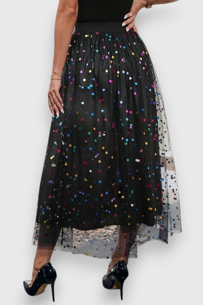 Claudia Hosencollection Falda Plisada Con Lunares Coloridos