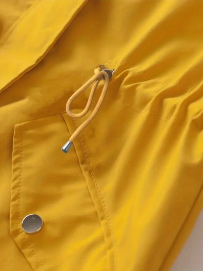 Doemi Abrigo Impermeable Manga Larga Corte Ajustado Dama