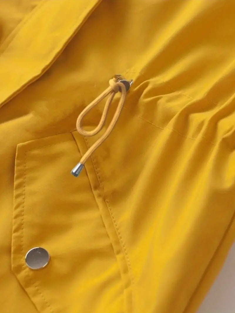 Doemi Abrigo Impermeable Manga Larga Corte Ajustado Dama