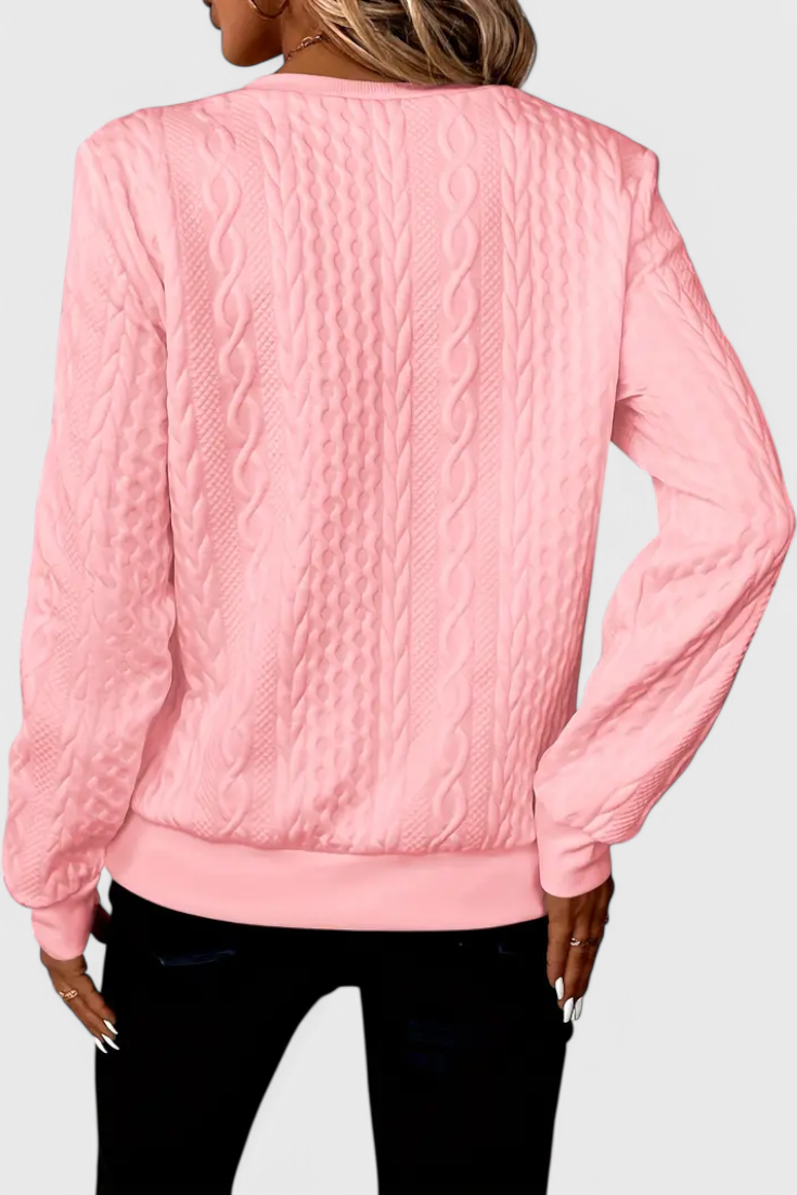 Luna Jersey De Punto Con Cremallera Frontal Suave Casual