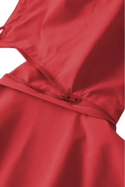 Doemi Abrigo Impermeable Manga Larga Corte Ajustado Dama