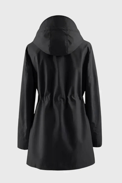 Doemi Abrigo Impermeable Manga Larga Corte Ajustado Dama