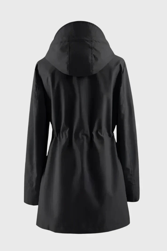 Doemi Abrigo Impermeable Manga Larga Corte Ajustado Dama