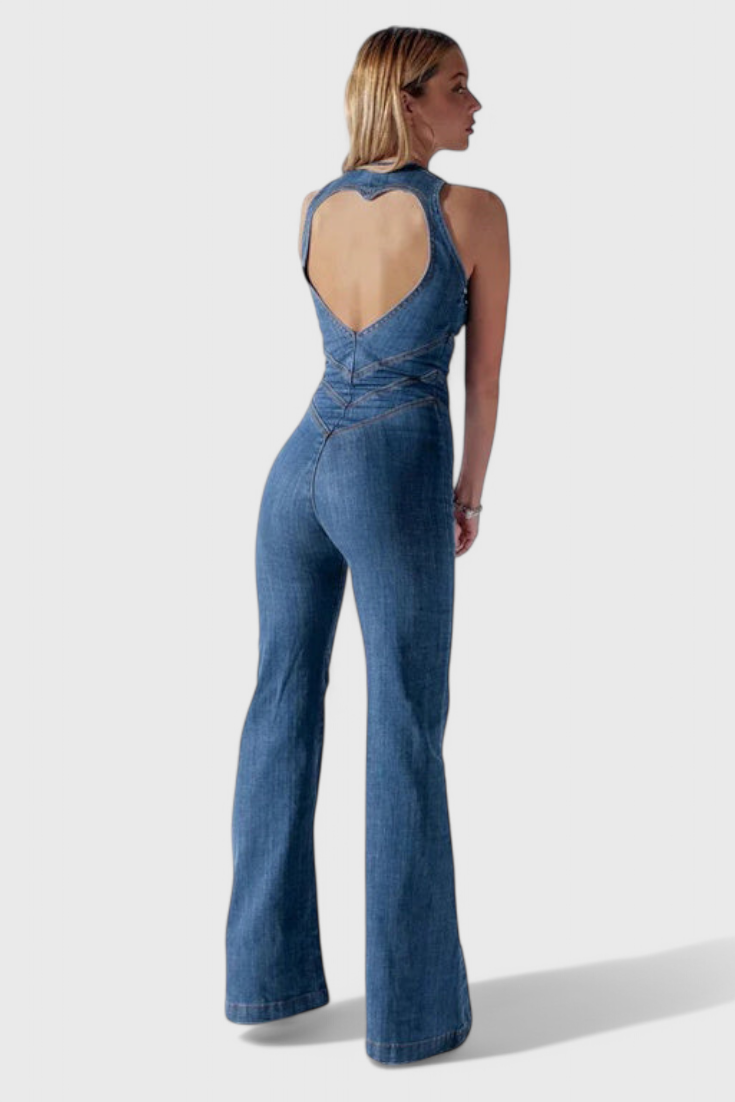 Isabel Mono Denim Espalda Corazón Con Cintura Ajustada