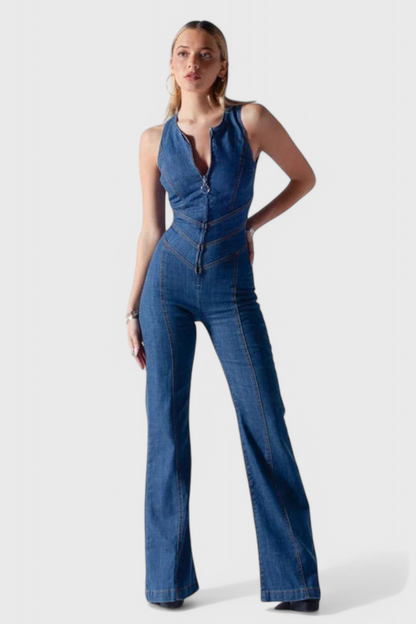 Isabel Mono Denim Espalda Corazón Con Cintura Ajustada