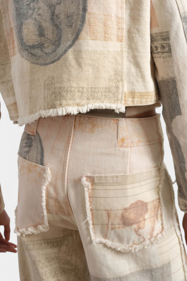 Lucía Jeans Pierna Ancha Cintura Alta Denim 100% Algodón