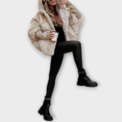 Nortea Abrigo Puffer Mujer Con Forro Teddy Interior Cálido