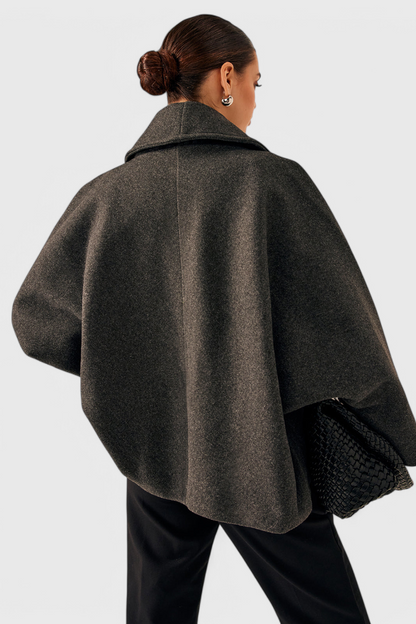 Joey Select Abrigo Tweed Oversized Algodón Poliéster Gris
