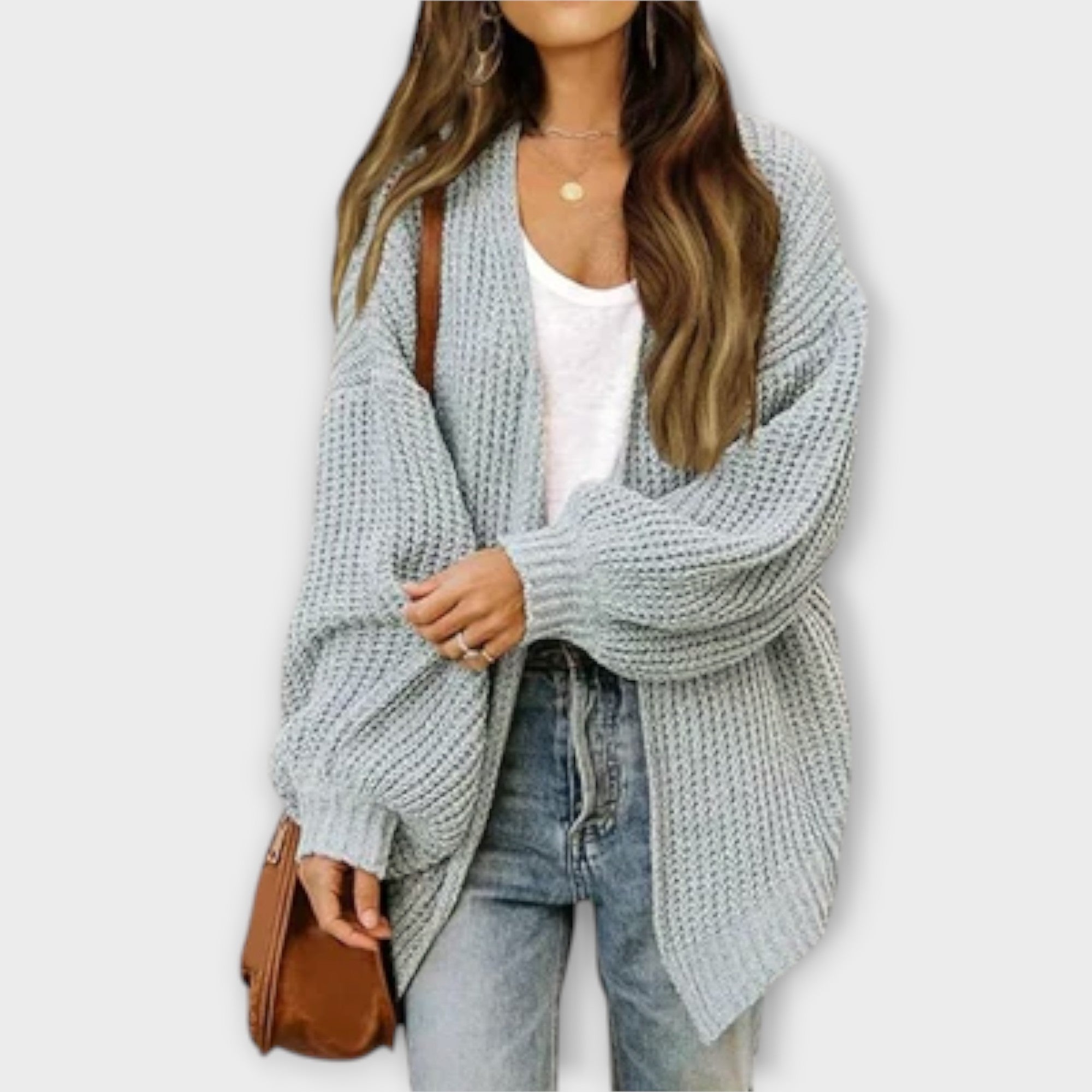 Elina Cardigan Punto Casual Manga Larga Para Primavera