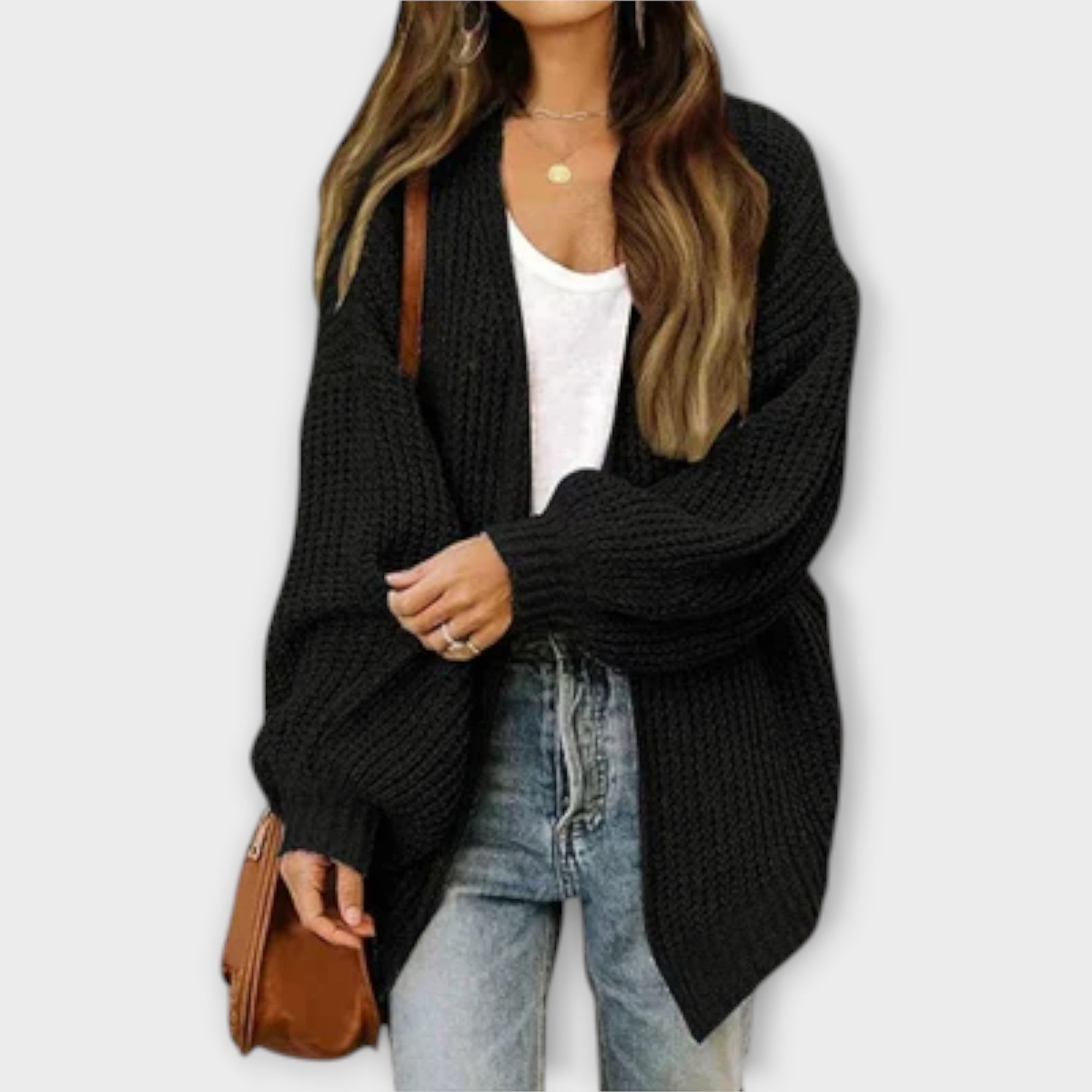Elina Cardigan Punto Casual Manga Larga Para Primavera