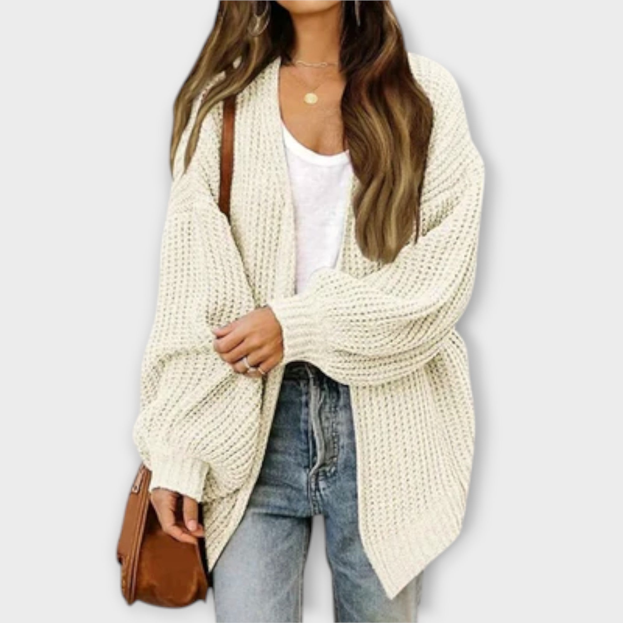 Elina Cardigan Punto Casual Manga Larga Para Primavera