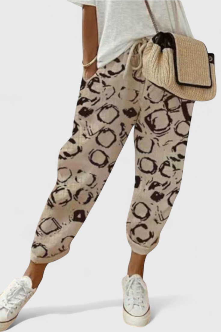 Isabela Pantalón Holgado Talle Alto Corte Amplio Cómodo
