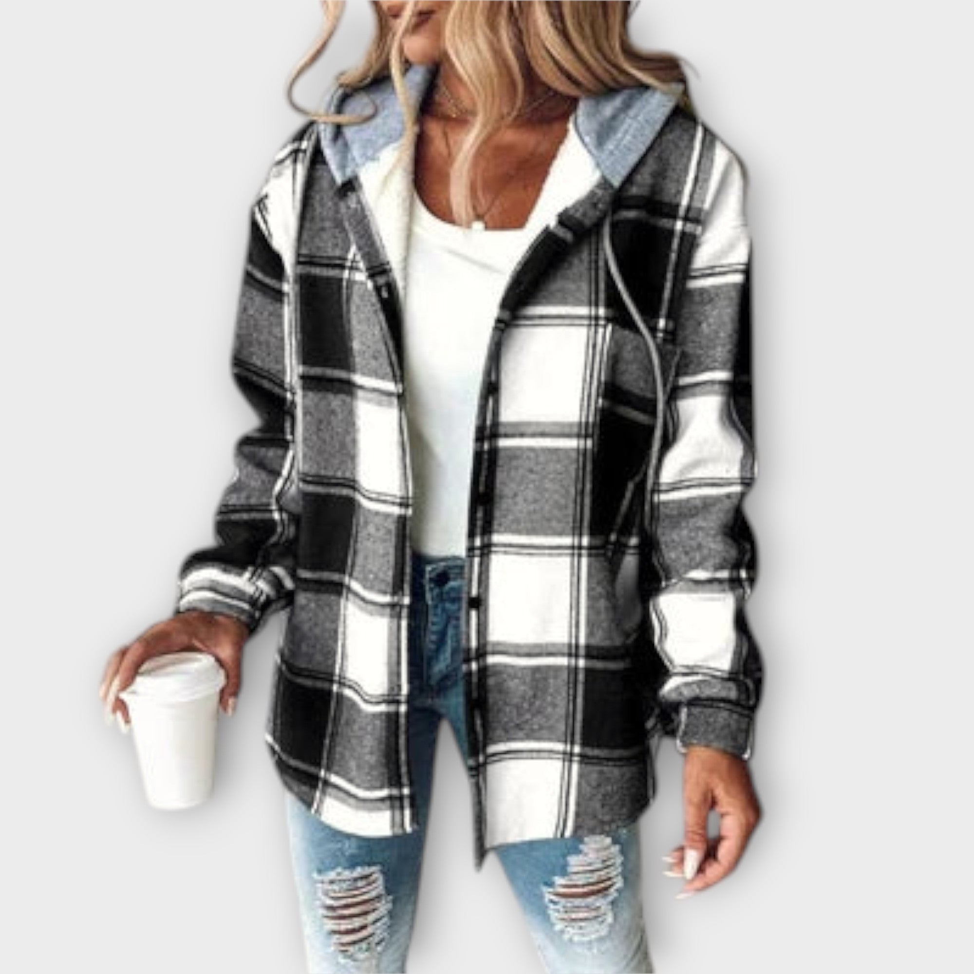 Elara Sudadera Con Capucha Holgada De Patrón Llamativo