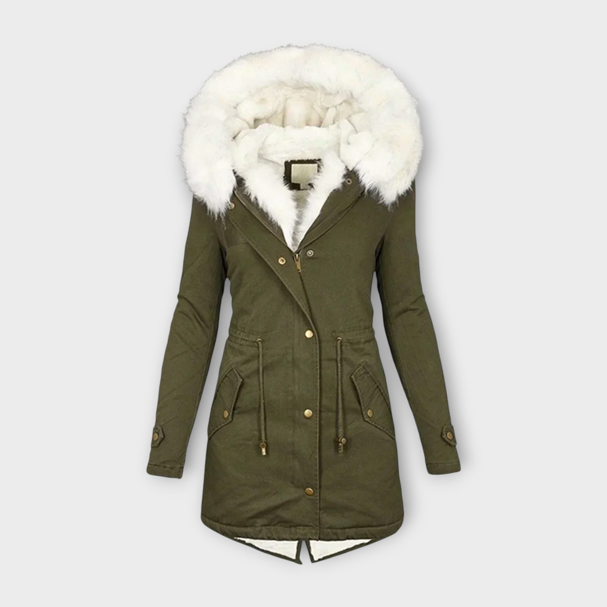 Alina Abrigo De Invierno Impermeable Con Forro De Piel