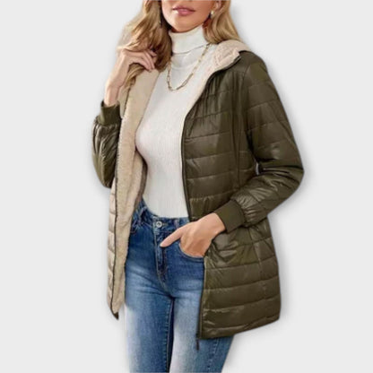 Aria Chaqueta Invierno De Dama Corte Relajado Manga Larga