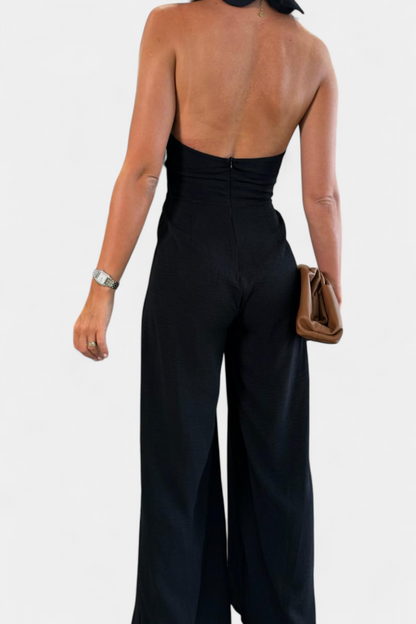 Marina Mono Halter Cruzado Sin Espalda Pierna Ancha