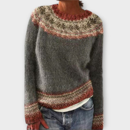 Eline Suéter Vintage Para Dama Confortable Otoño Agradable