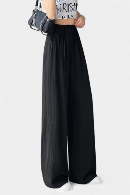 Aurelia Pantalón Cintura Alta Pierna Ancha Elegante