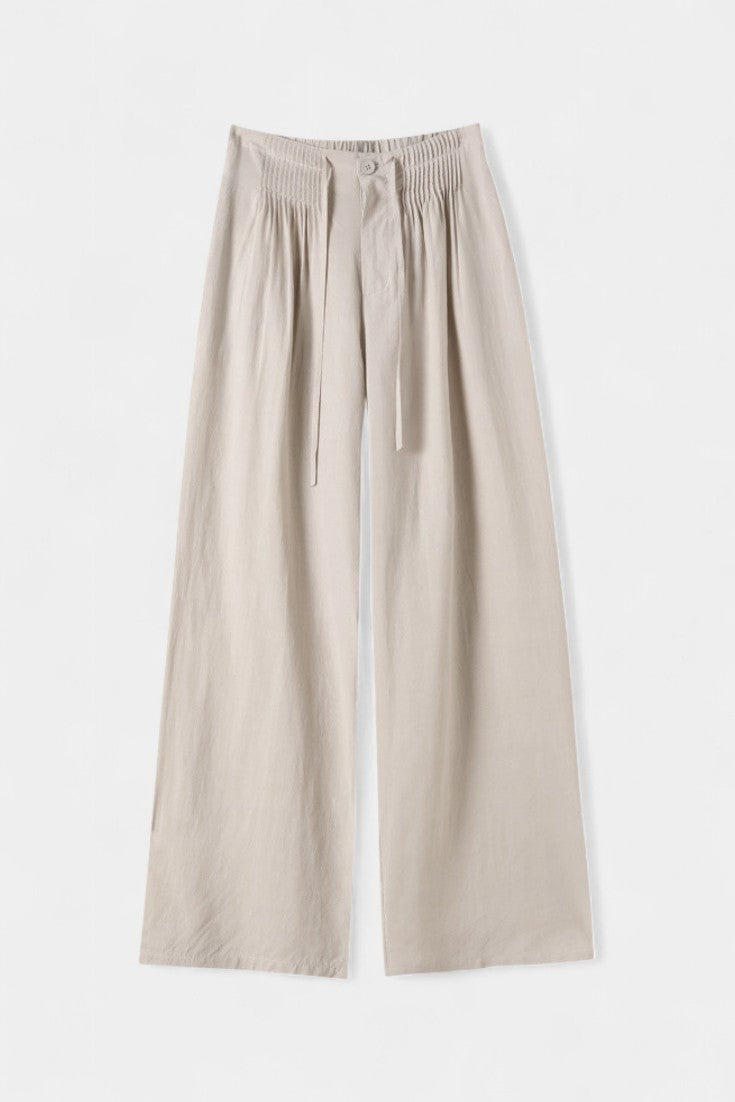 Aurelia Pantalón Cintura Alta Pierna Ancha Elegante